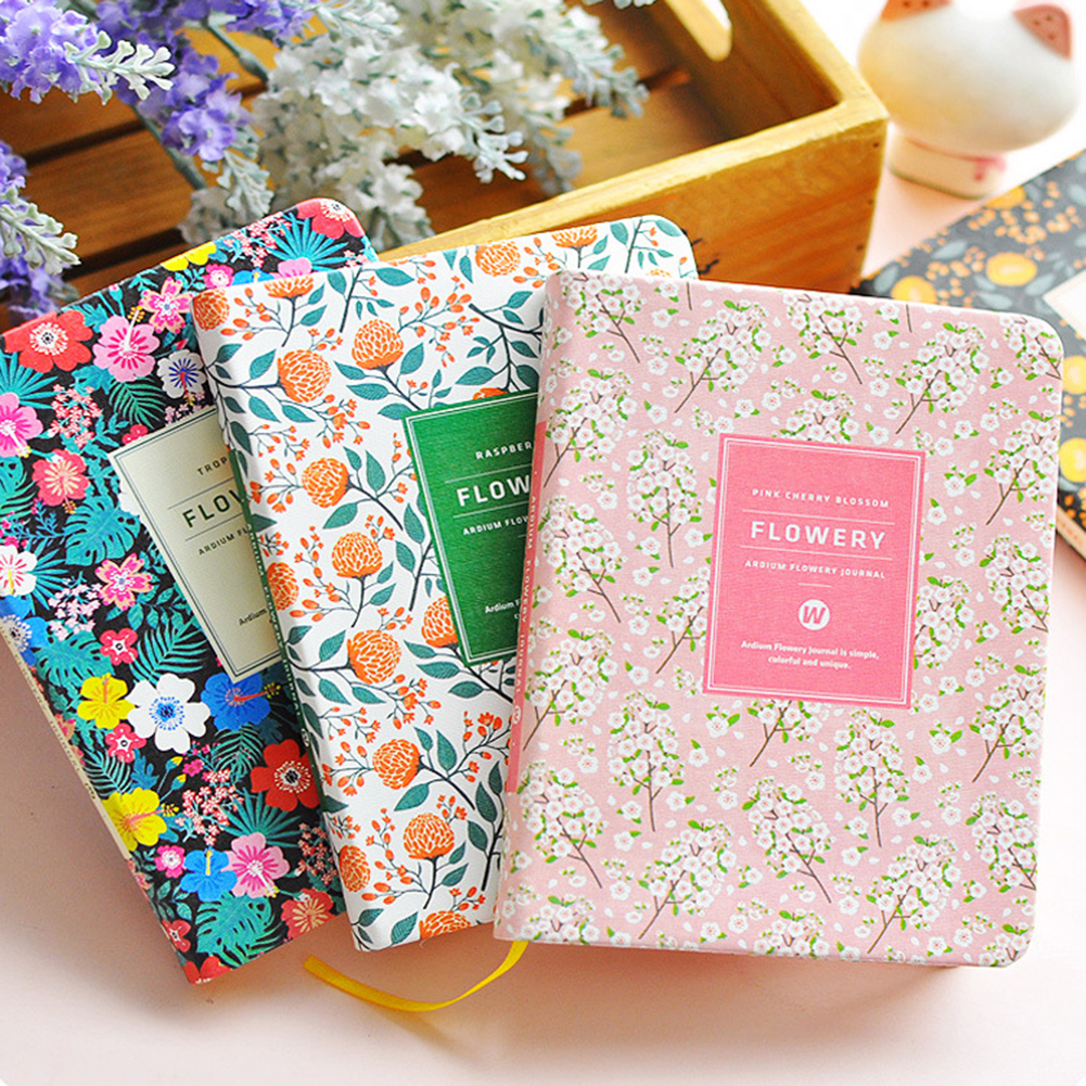 bestolf Floral Flower Schedule Note Book Diary Weekly Planner School Office Stationery